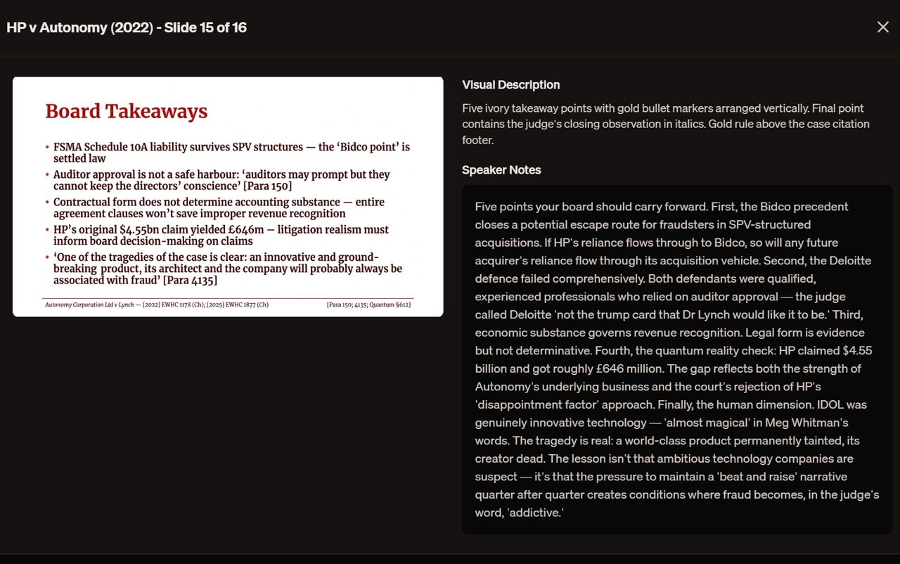 Slide 15: Board Takeaways